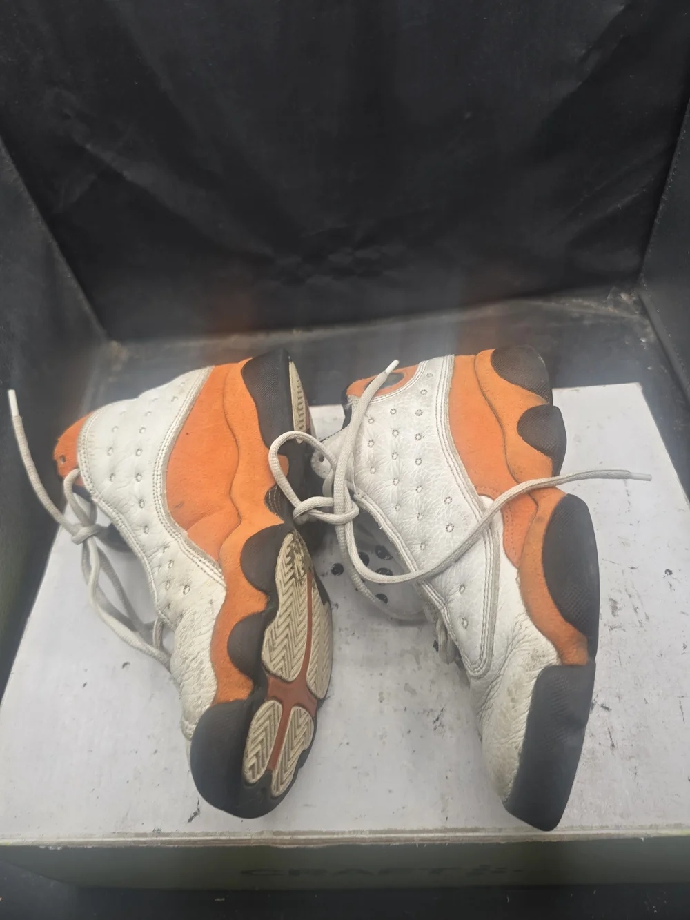 Nike Kids White and Orange Sneakers